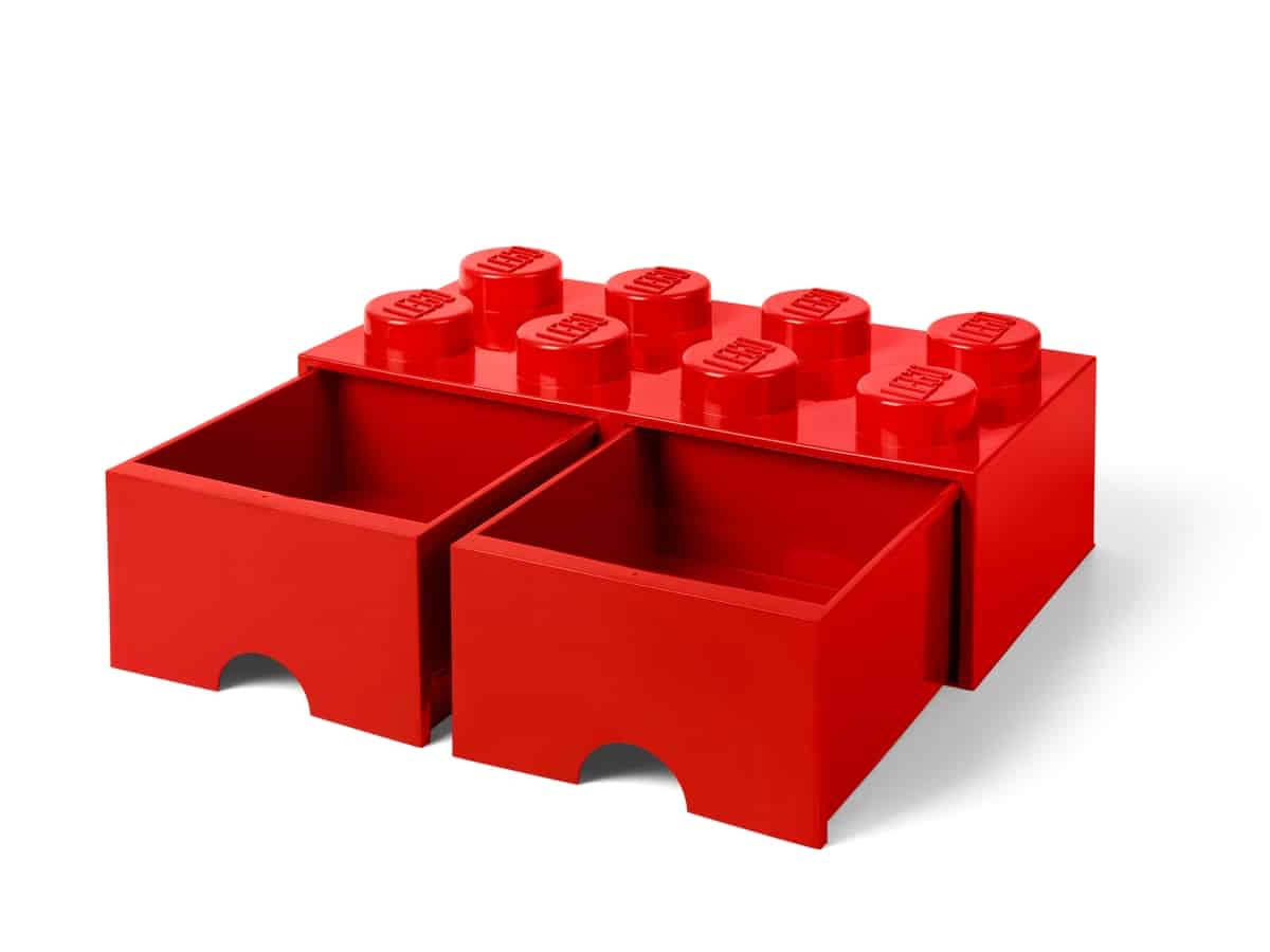 lego 5006131 8 stud red storage brick drawer