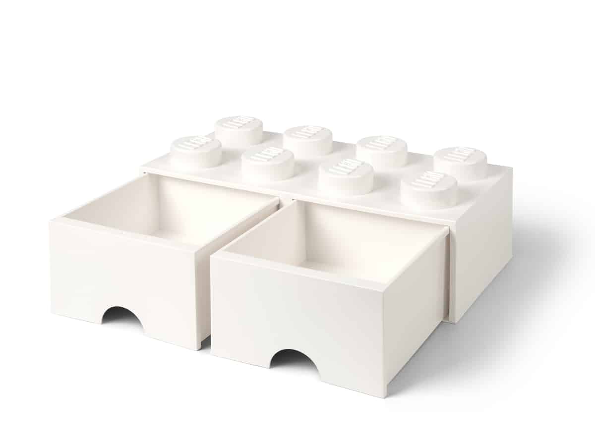 lego 5006209 8 stud white storage brick drawer