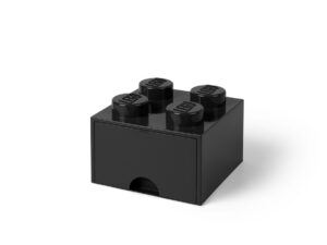 gaveta de tijolo negra para arrumacao com 4 espigas lego 5005711