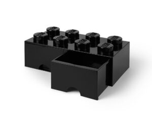 gaveta de tijolo de arrumao negra com 8 espigas lego 5006248