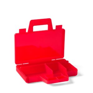 estojo portatil classificador vermelho e transparente lego 5005769