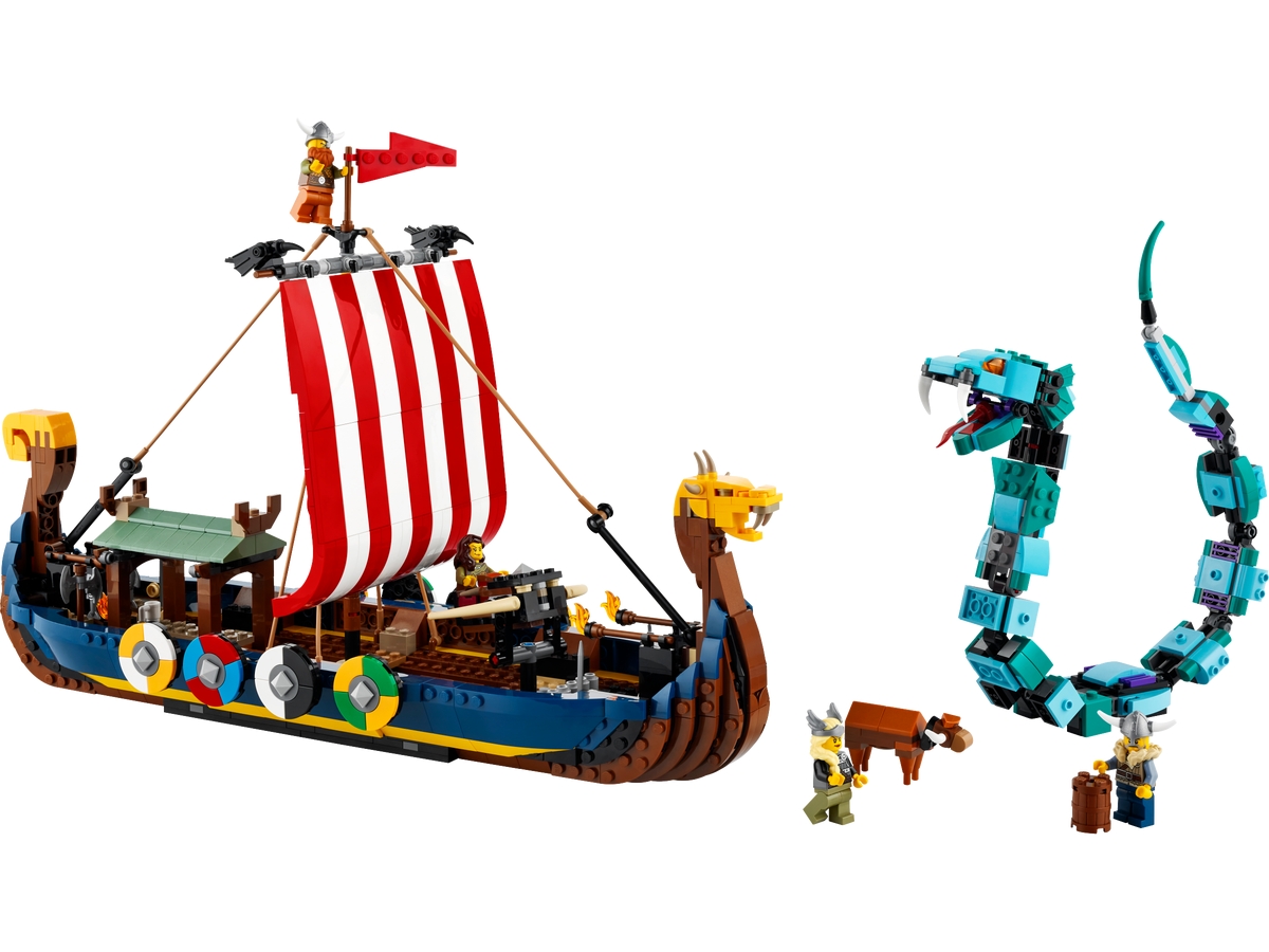 lego 31132 o barco viking e a serpente de midgard